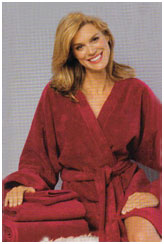 Махровый халат кимоно, цвет бордо (bordeaux)